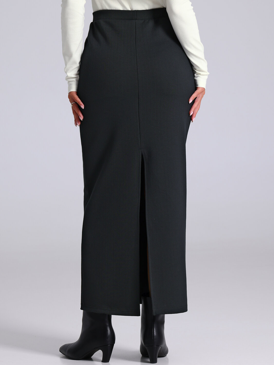 Апрель Юбка 568836 1ЖЮД4827176 твид елочка черный