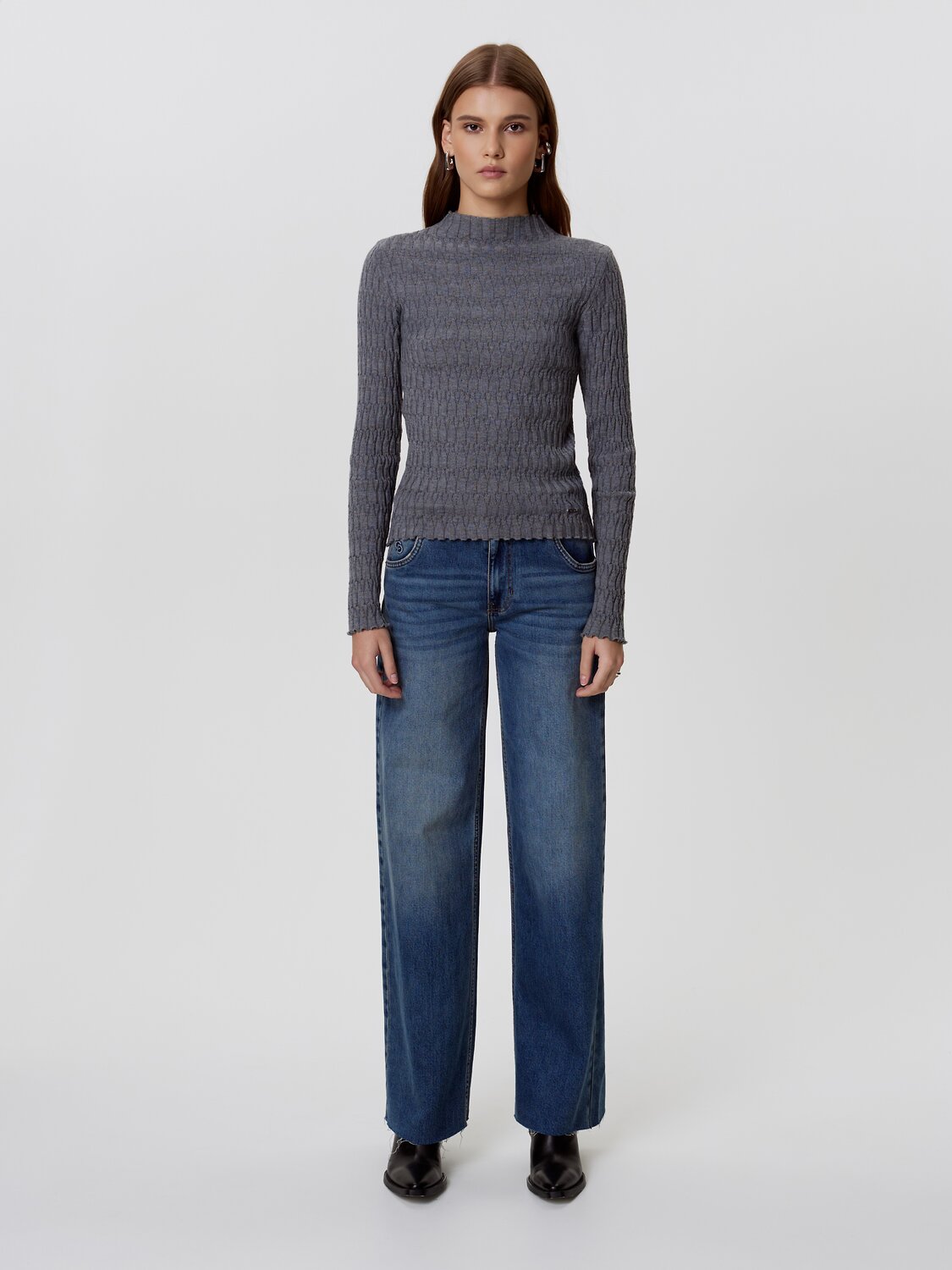 Conte elegant Джемпер 568869 LDK2464 24С-64СП dark gray melange