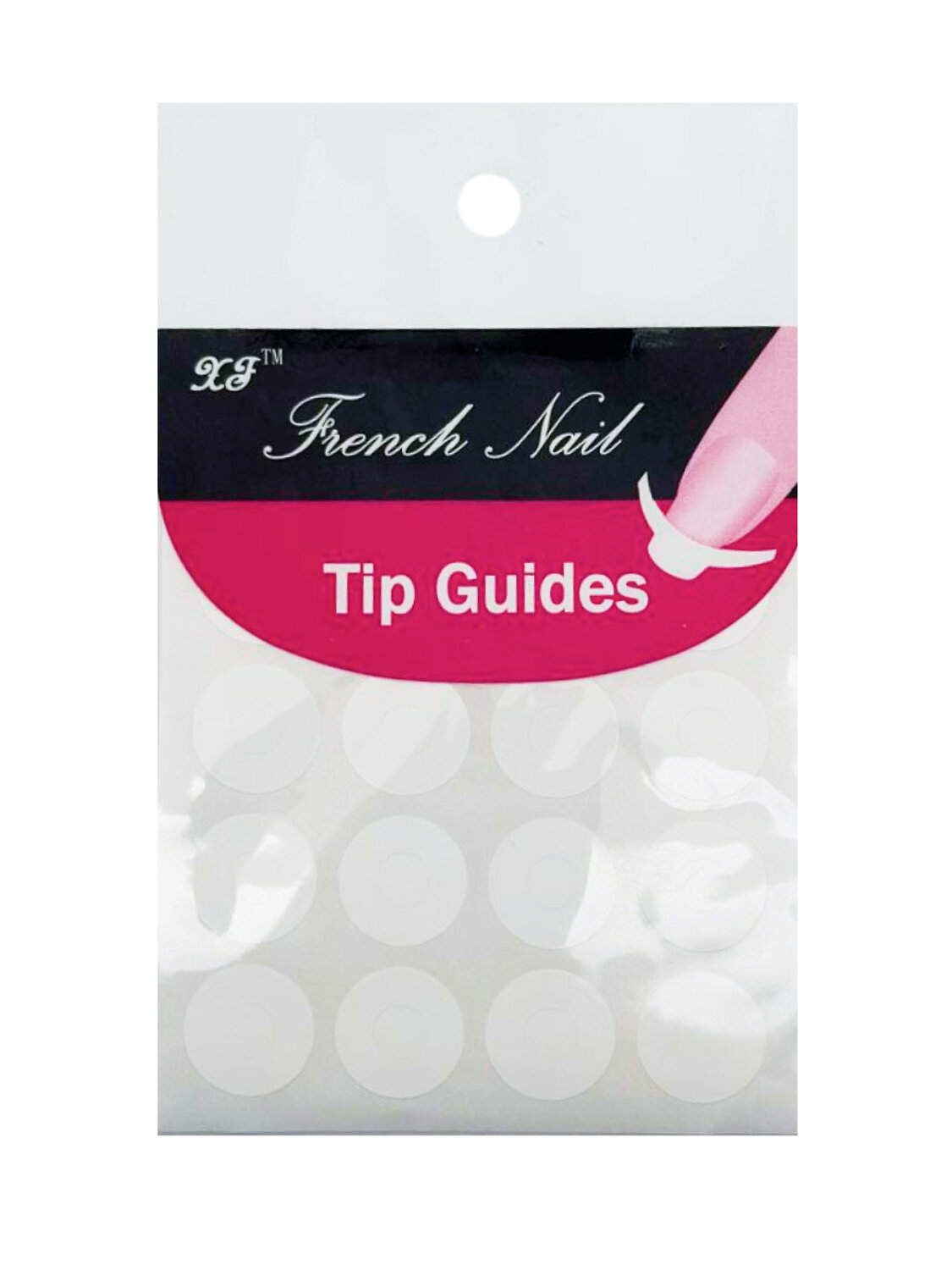 Planet Nails Трафарет для французского маникюра круглый, белый 568991 7449 