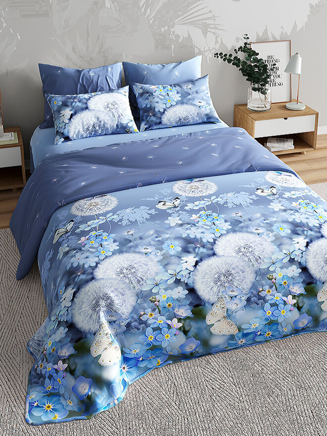 Текс-плюс КПБ Общий 569028 НФ-00155183 лето с простыней на резинке - Одуванчики