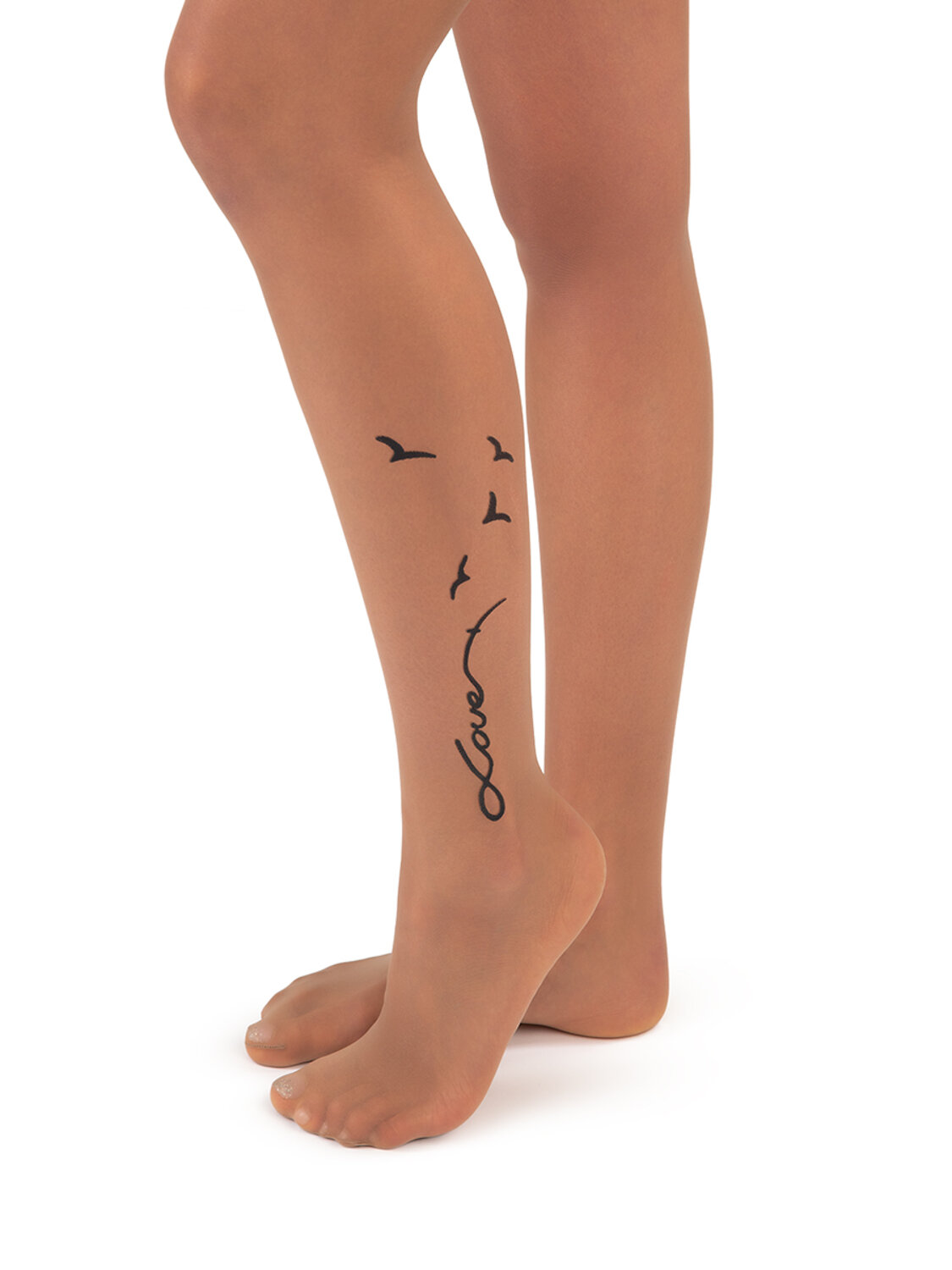 Minimi Колготки 569119 TATTOO LOVE 20 Daino/Nero (Бежевый)