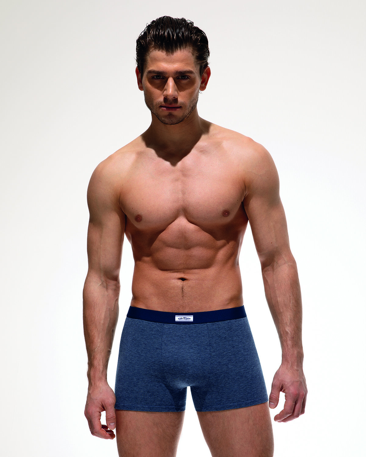 Omsa Трусы 569156 OmS_Relax_1234 Боксеры с открытой резинкой, CO Blu Melange (Синий)