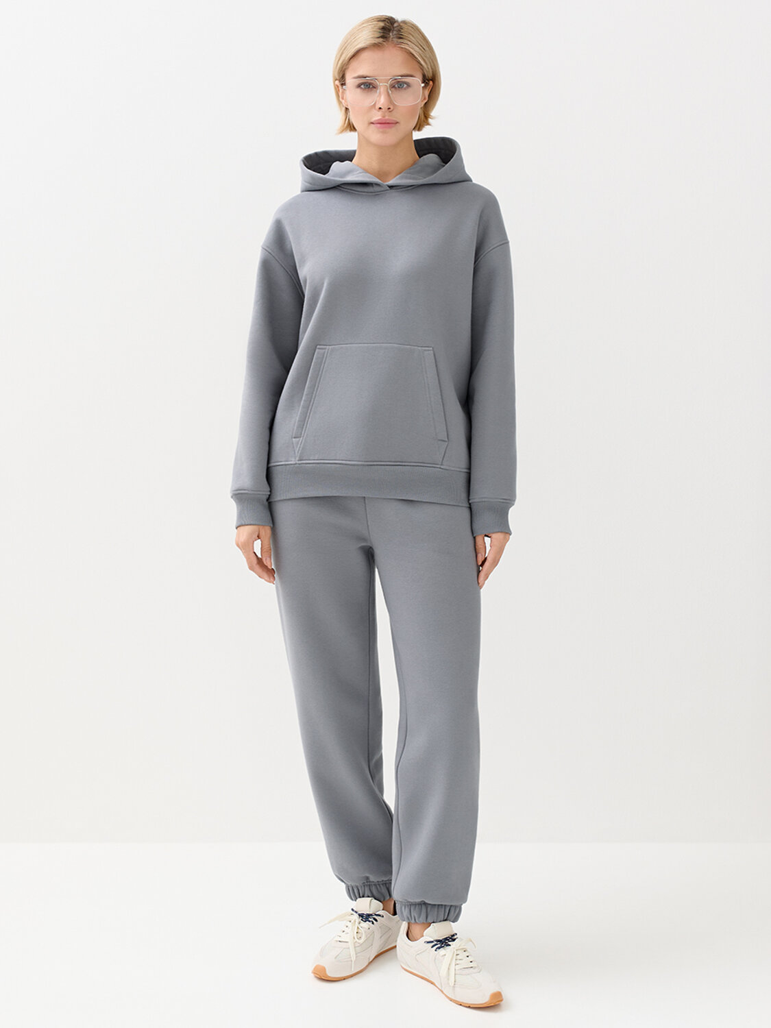 Omsa Худи 569187 OmD 2045С Худи жен. OVERSIZE утепленное, CO+PE Grigio (Серый)