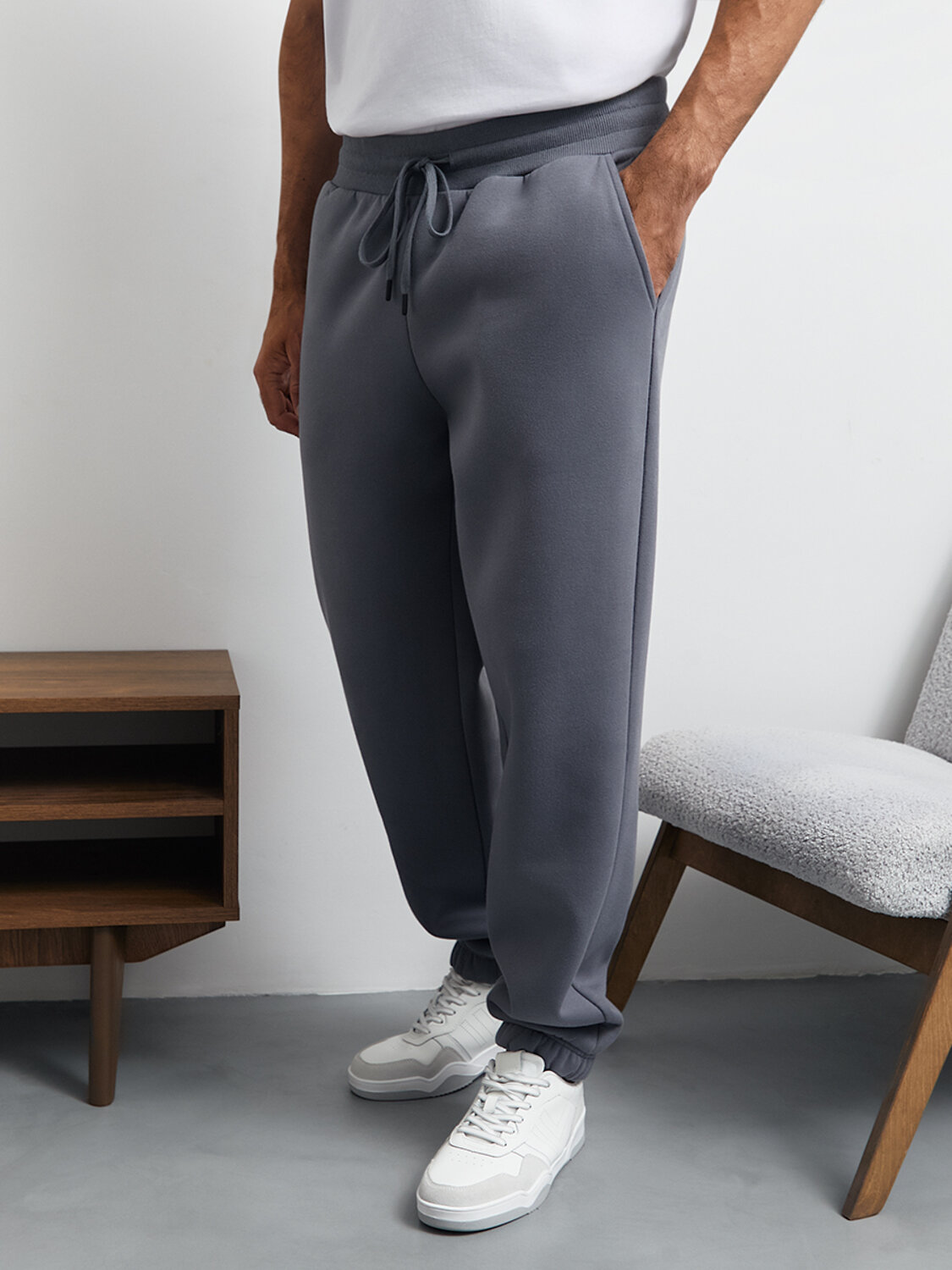 Omsa Брюки 569189 OmU 3235С Брюки джоггеры муж. утепленные, CO+PE Grigio (Серый)