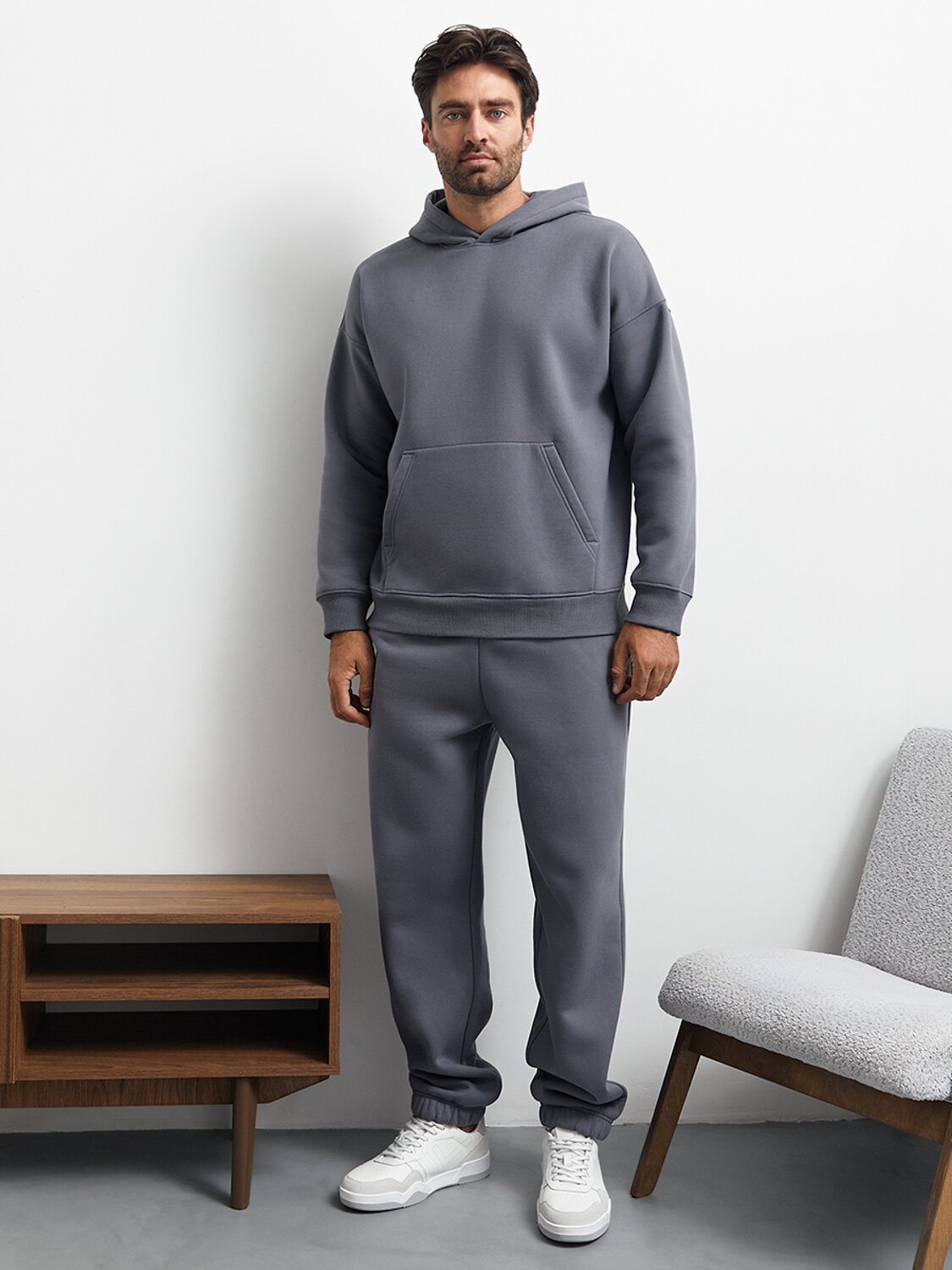 Omsa Брюки 569189 OmU 3235С Брюки джоггеры муж. утепленные, CO+PE Grigio (Серый)