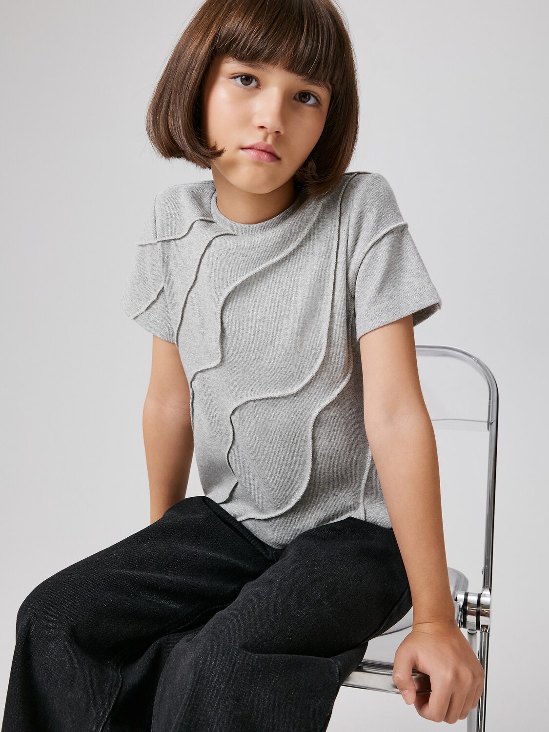 Acoola Блузка 569243 20210510194 серый меланж