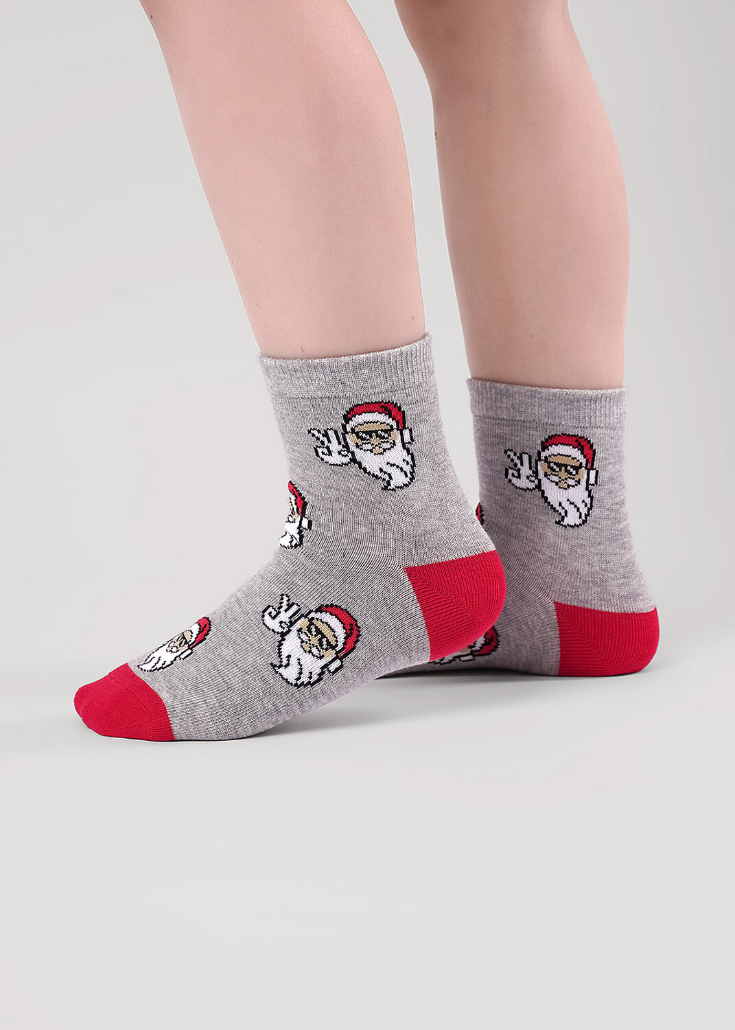 CLEVER Носки 569312 С4562 20-22,22 меланж серый