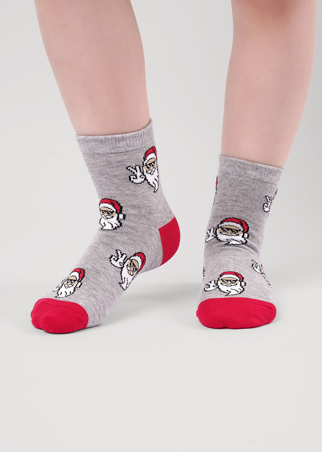 CLEVER Носки 569324 С4562 16-18,18-20 меланж серый