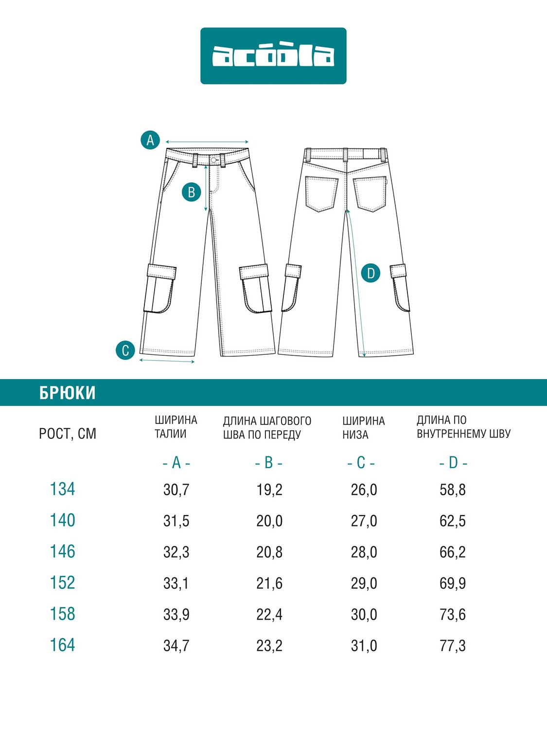 Acoola Брюки 569353 20210440121 синий