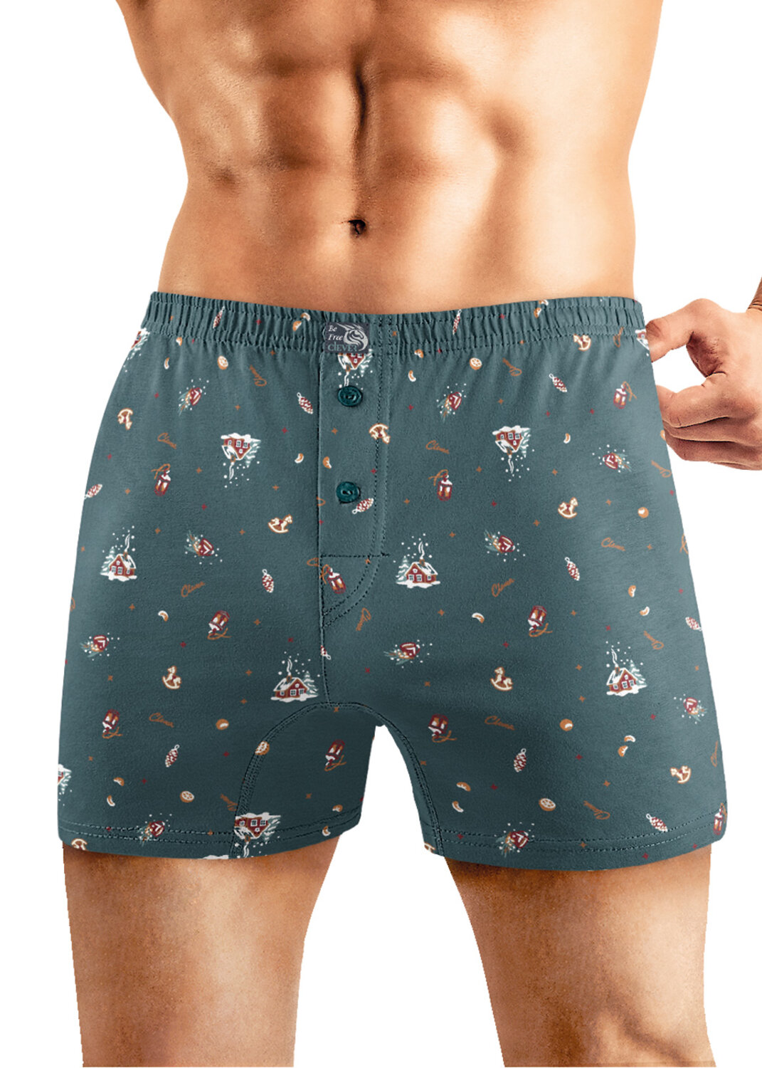 CLEVER Трусы 569383 MBX451521 т.бирюзовый/бордовый