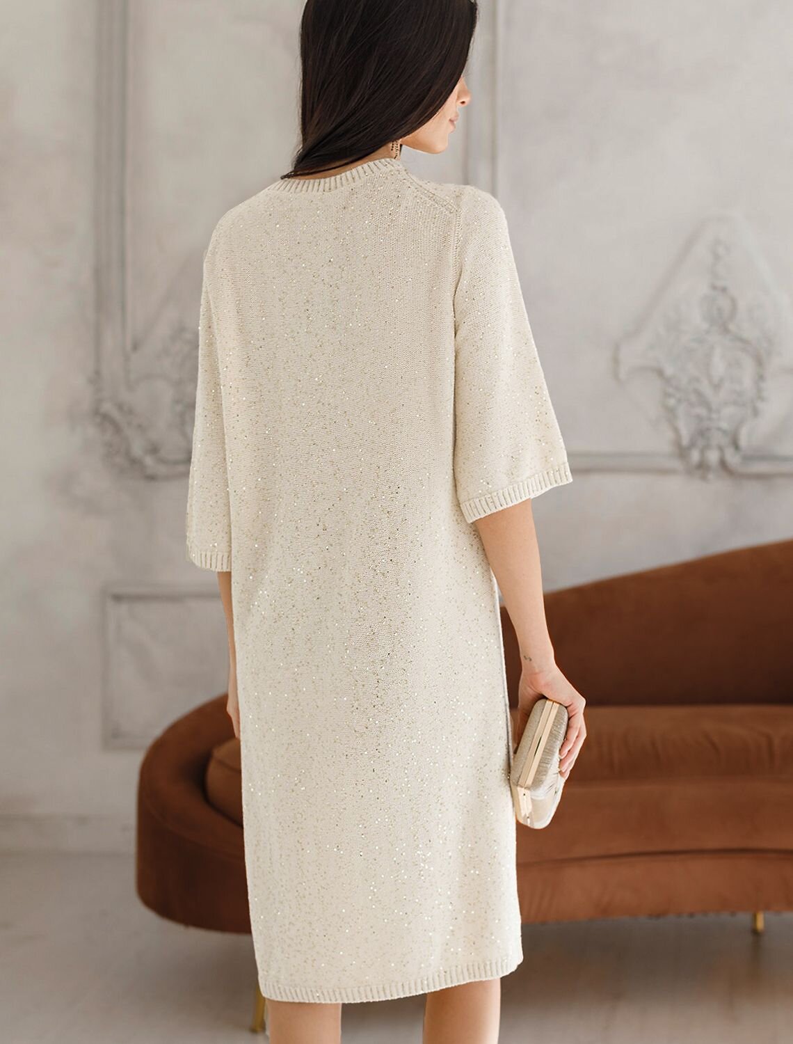 VILATTE Платье 569458 D32.113 бежевый