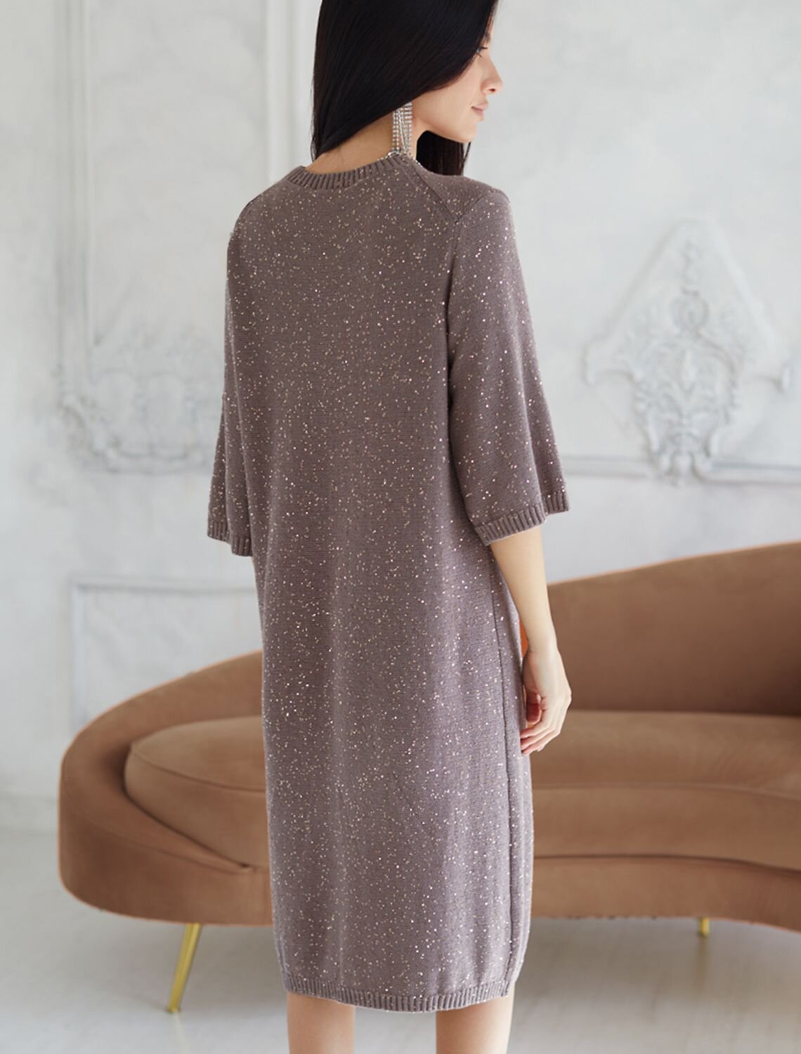 VILATTE Платье 569459 D32.113 кофейный