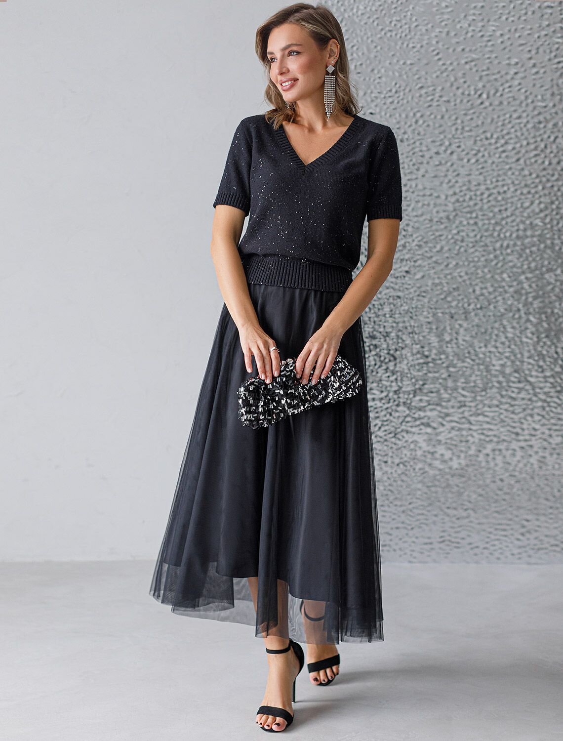 VILATTE Джемпер 569465 D39.371 черный