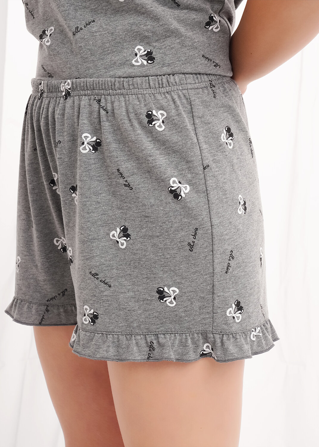 CLEVER Пижама 569466 LSET26-1210/1 меланж т.серый/белый