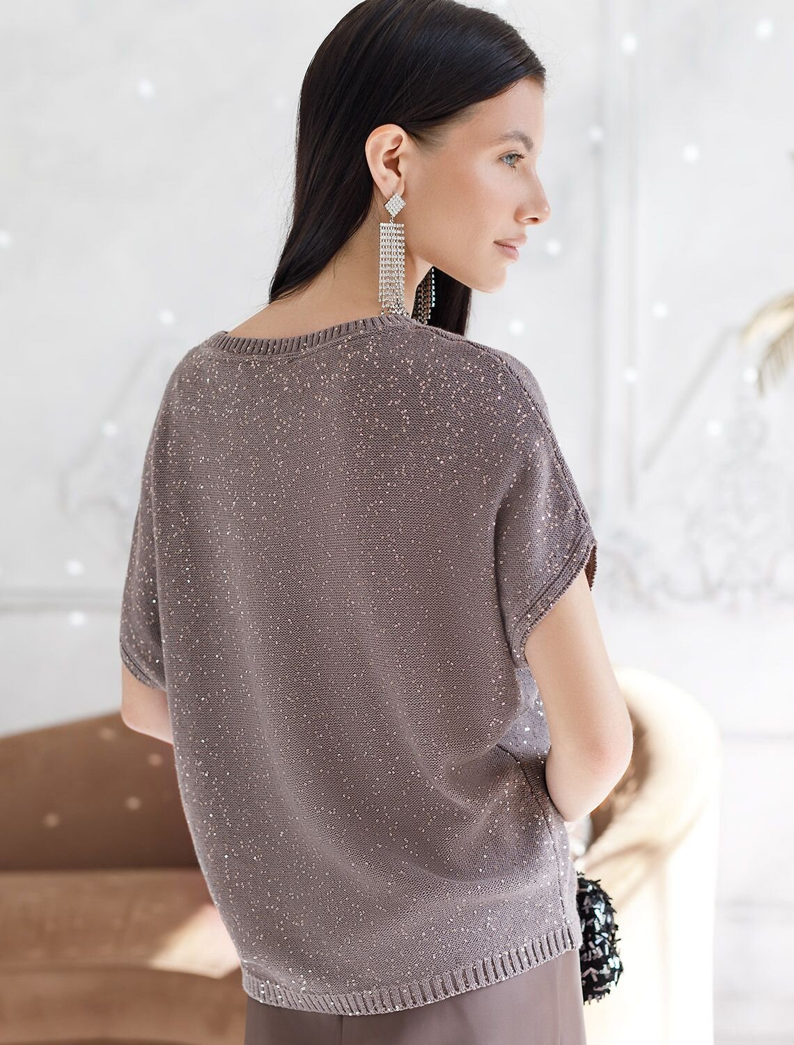 VILATTE Джемпер 569467 D39.367 кофейный