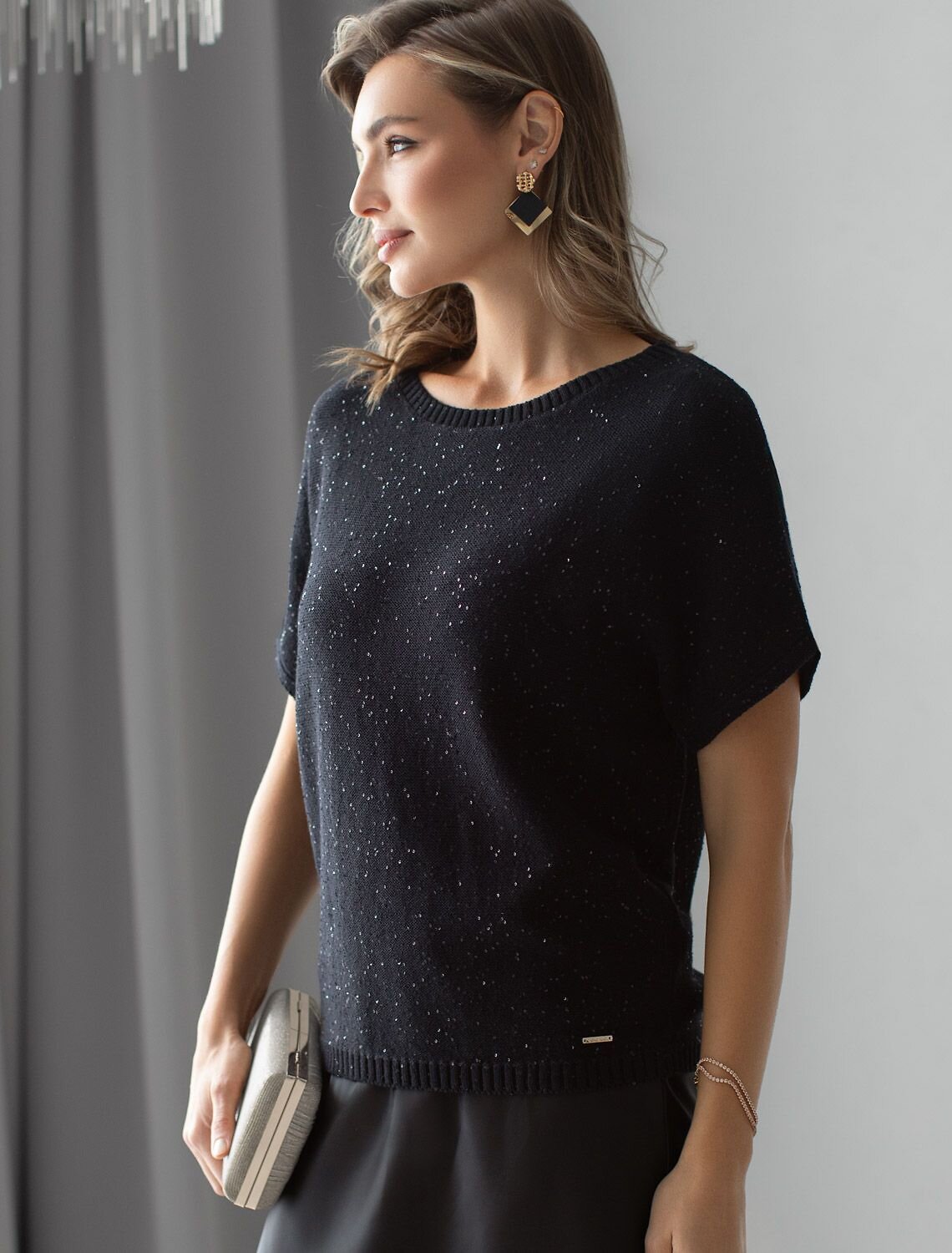 VILATTE Джемпер 569468 D39.367 черный