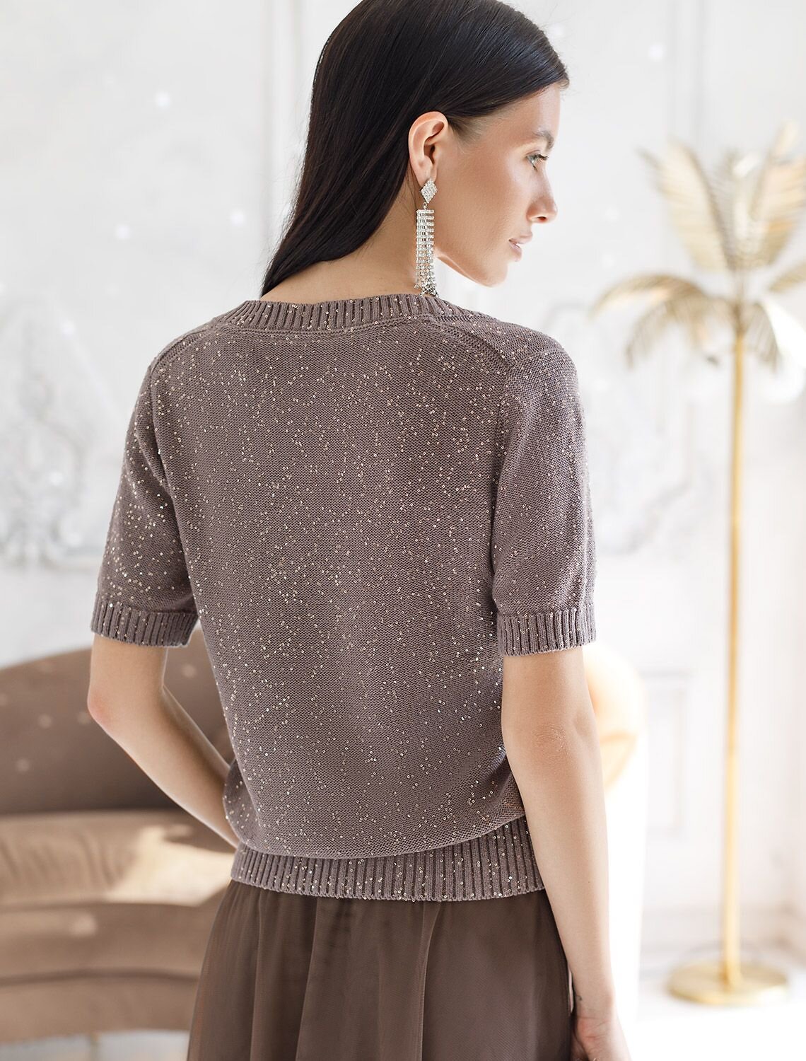 VILATTE Джемпер 569474 D39.371 кофейный