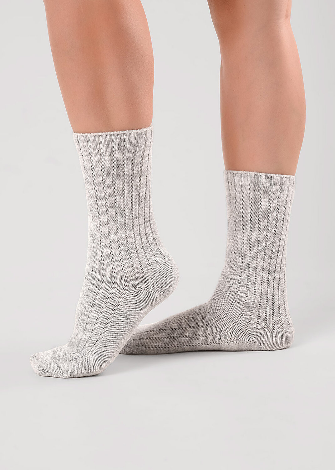 CLEVER Носки 569519 Д688Ш меланж св.серый