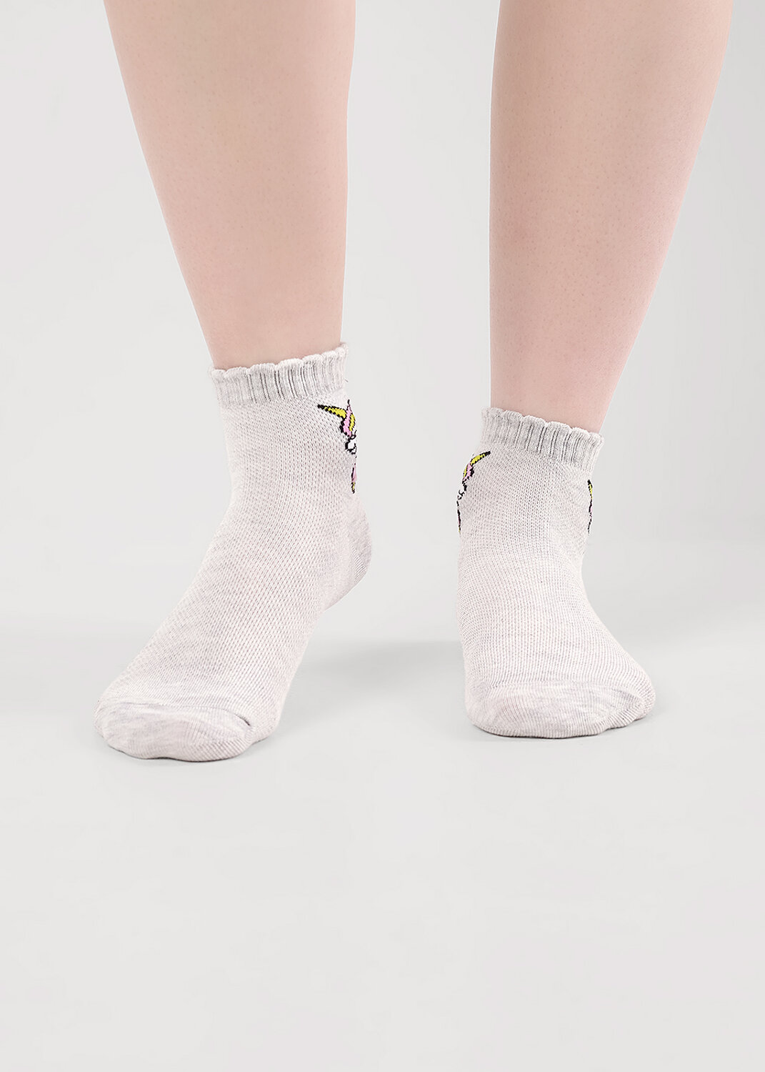 CLEVER Носки 569535 С1568 12-14,14-16 меланж св.серый