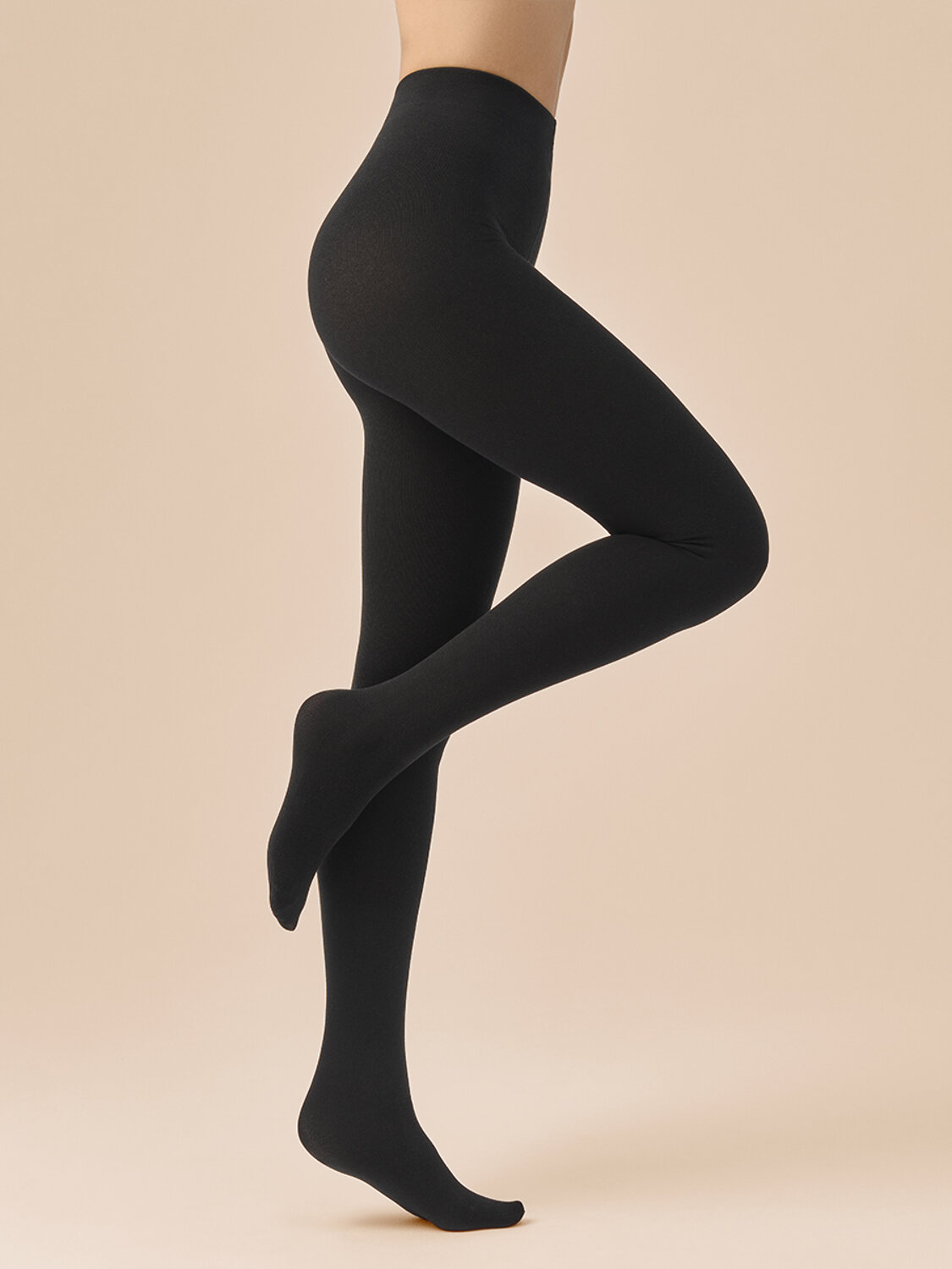 Omsa Колготки 569569 COTTON FLEECE 300 MAXI Nero (Черный)