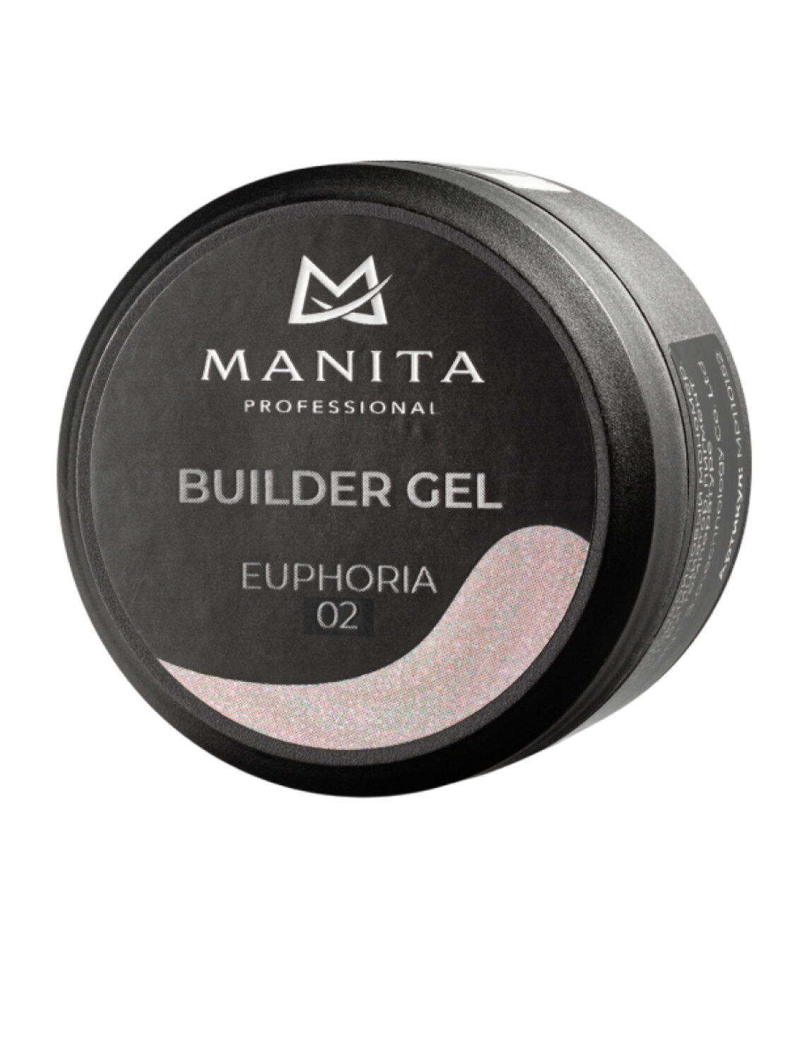 MANITA Гель моделирующий для ногтей с хлопьями юки / Builder Gel Euphoria №02, 15 мл 569589 28101 