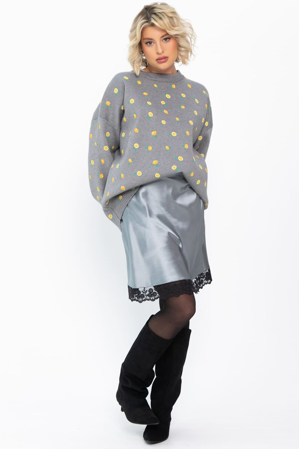 LT Collection Юбка 569605 Ю14799-7М серебро