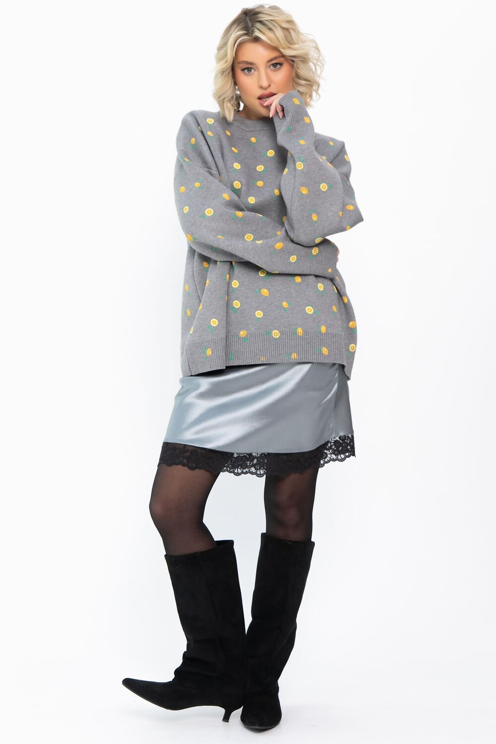 LT Collection Юбка 569605 Ю14799-7М серебро