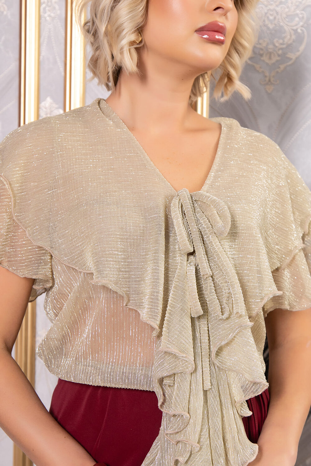 LT Collection Платье 569621 П14753-39М бордовый/бежевый