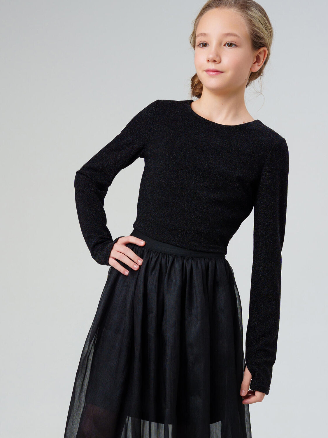 PLAYTODAY Джемпер 569659 42521018 черный,серебряный