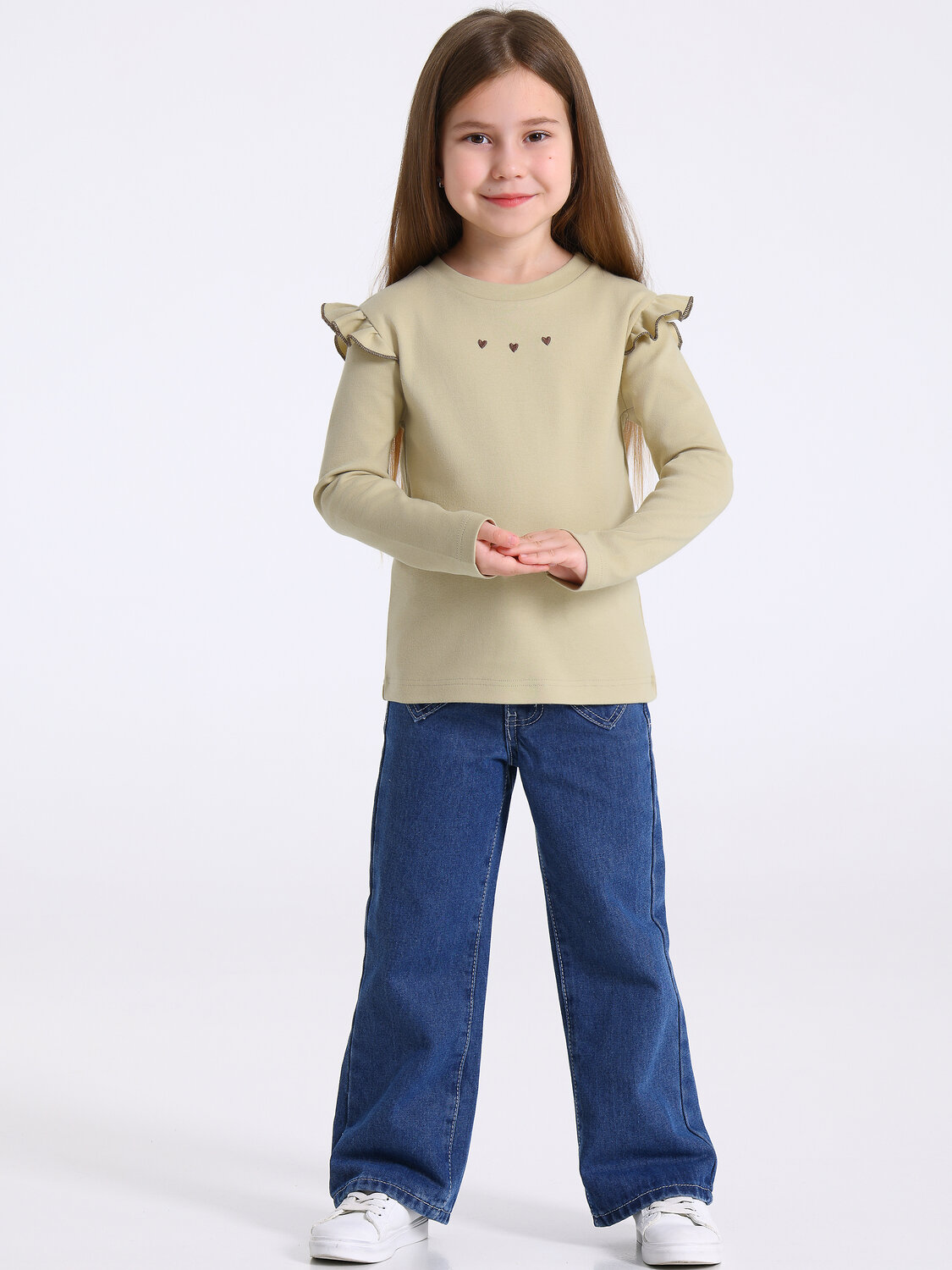 Апрель Лонгслив 569741 1ДДЛД4952067 бежевый