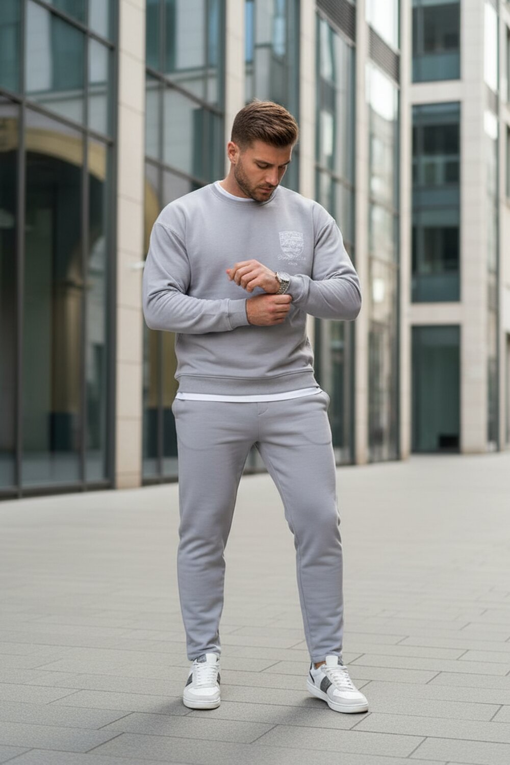 Lika Dress Костюм 569744 10613 Серый/ Белый