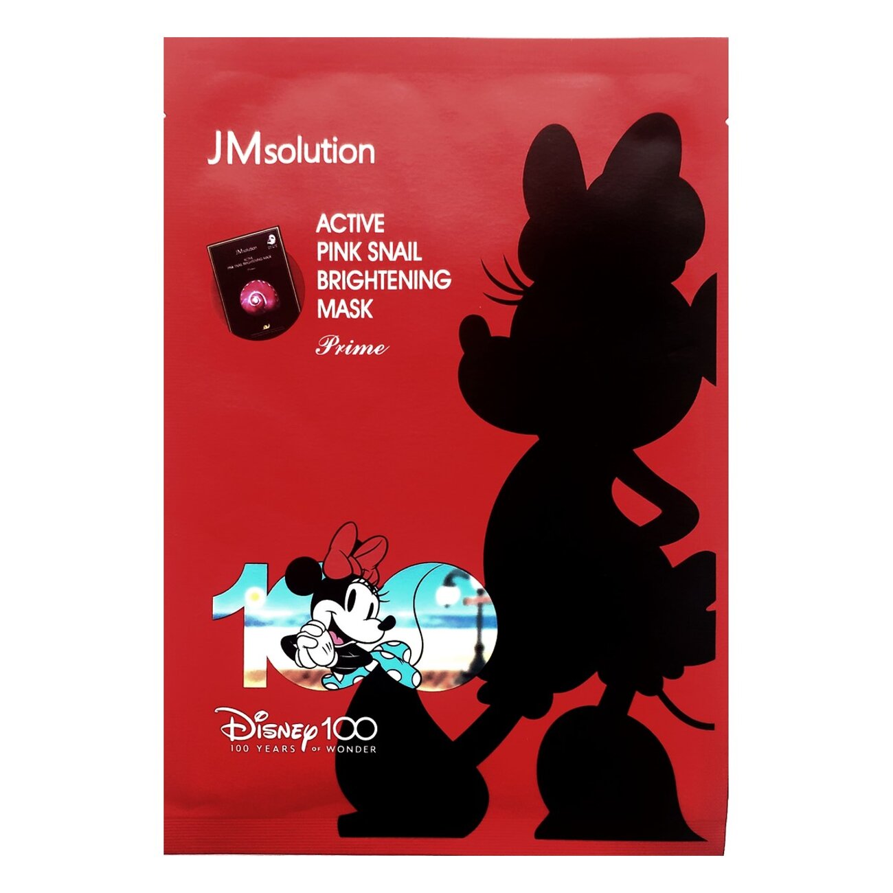 JMsolution Тканевая маска для лица с муцином улитки / Disney100 Active Pink Snail Brightening Mask Prime, 30 мл 569764 23695 