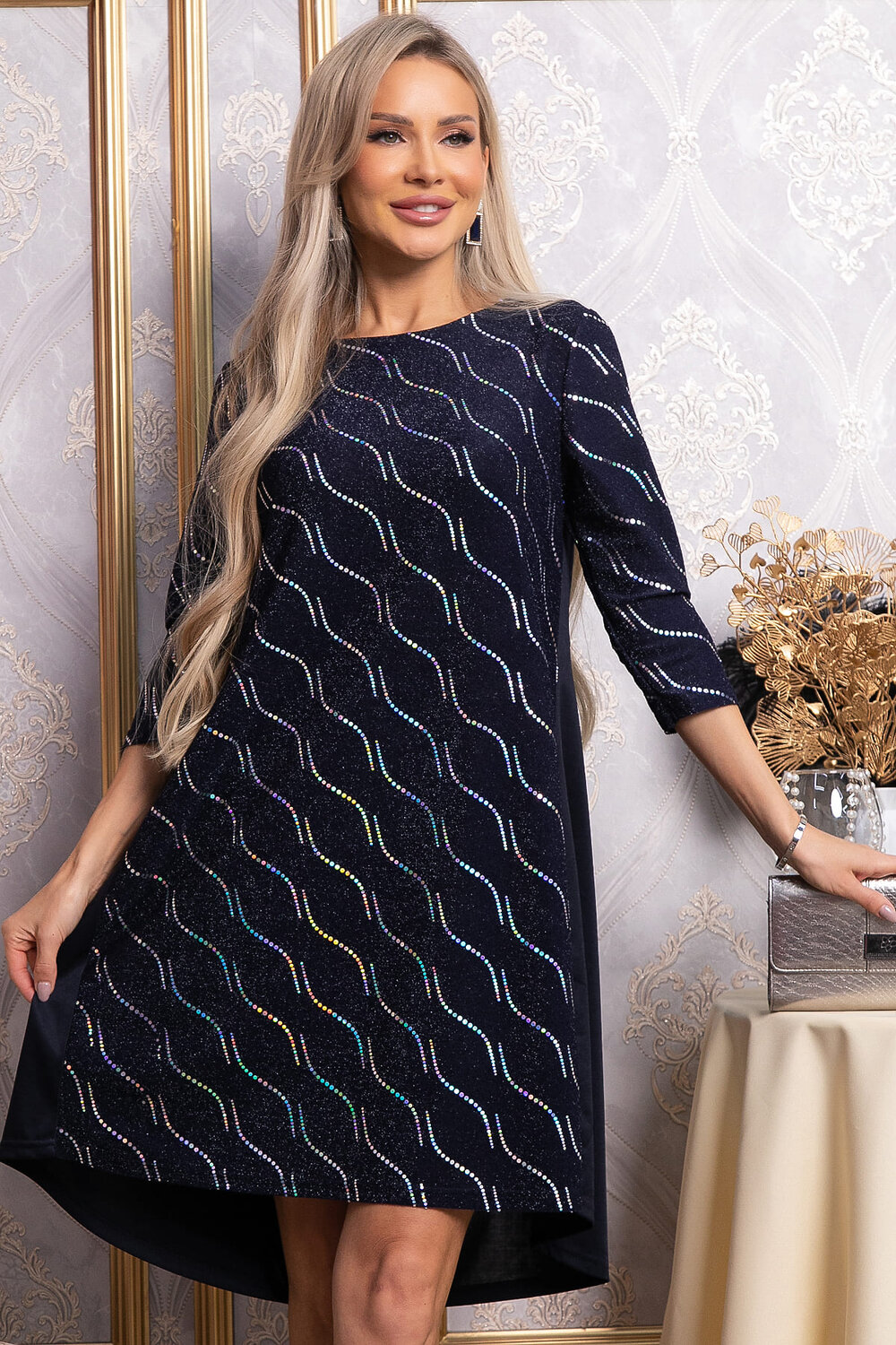 LT Collection Платье 569789 П14826-10М темно-синий