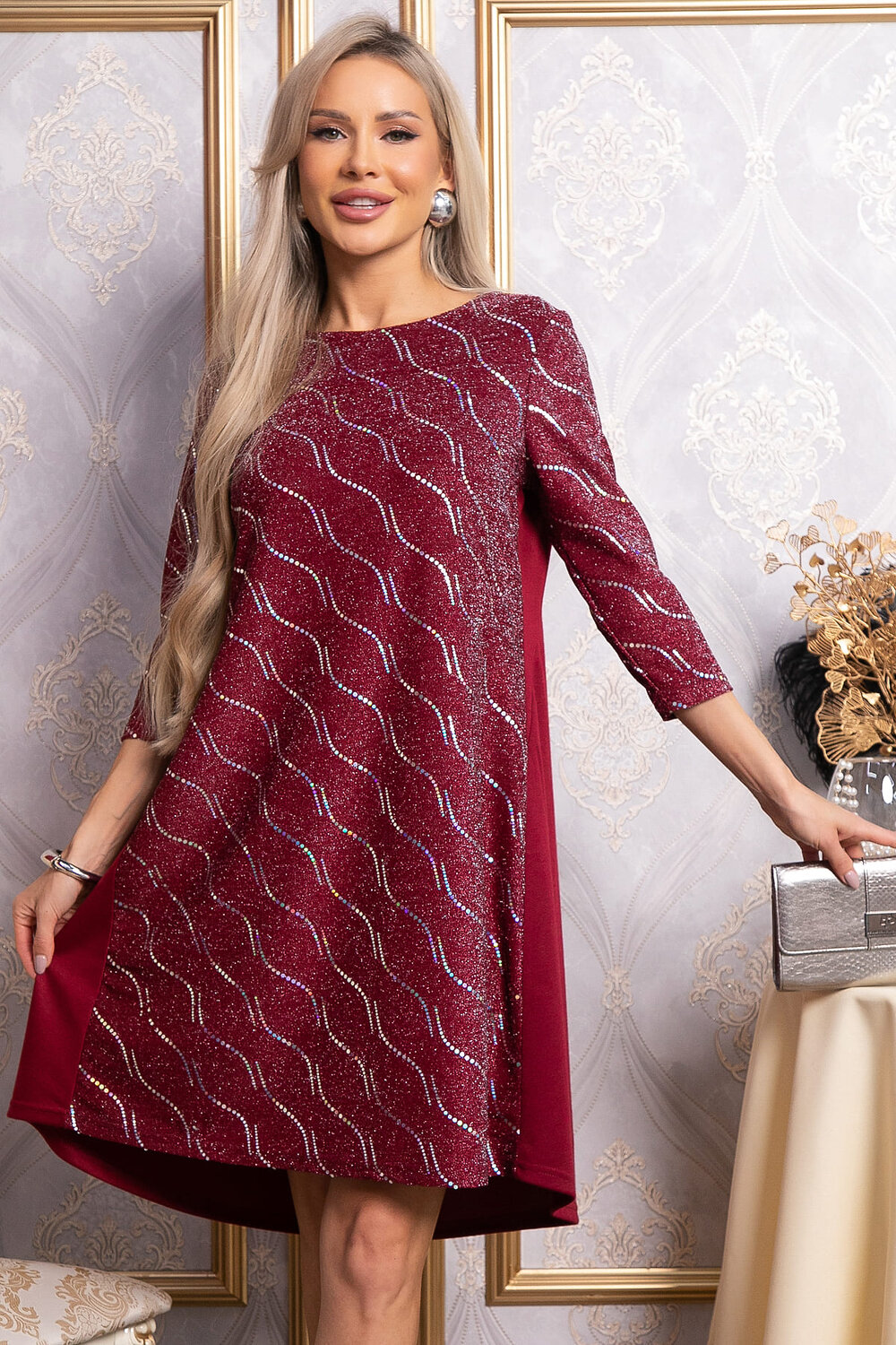 LT Collection Платье 569790 П14827-10М бордовый