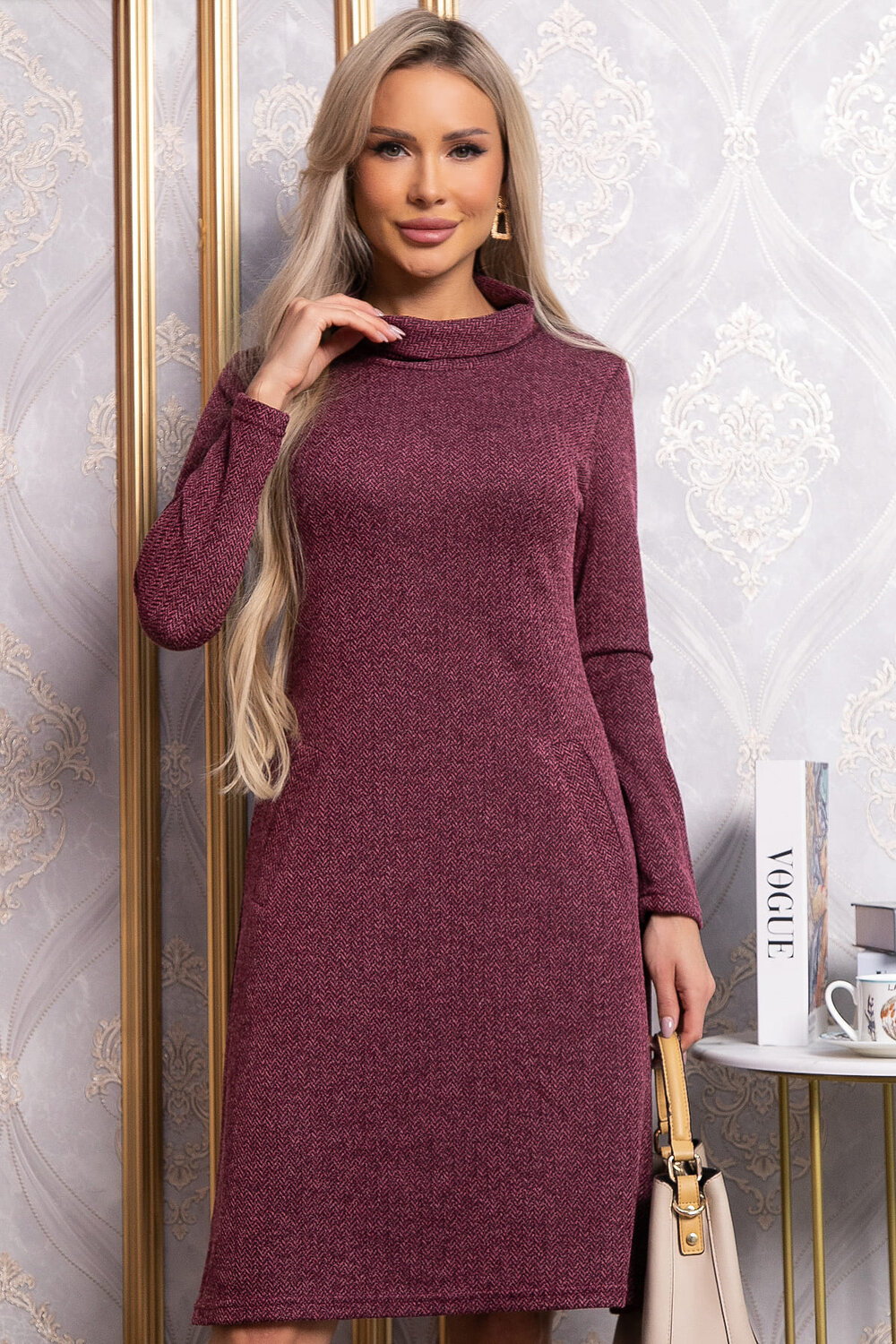 LT Collection Платье 569791 П14837-10М бордовый