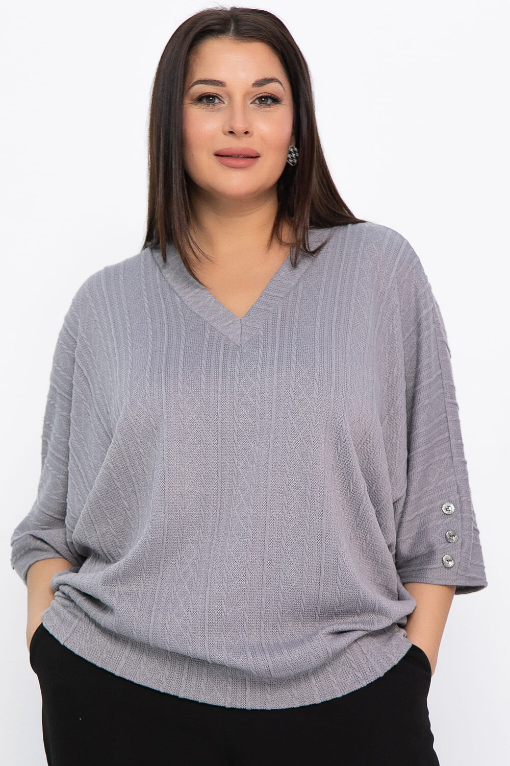 LT Collection Блуза 569795 Б14820-4М серый