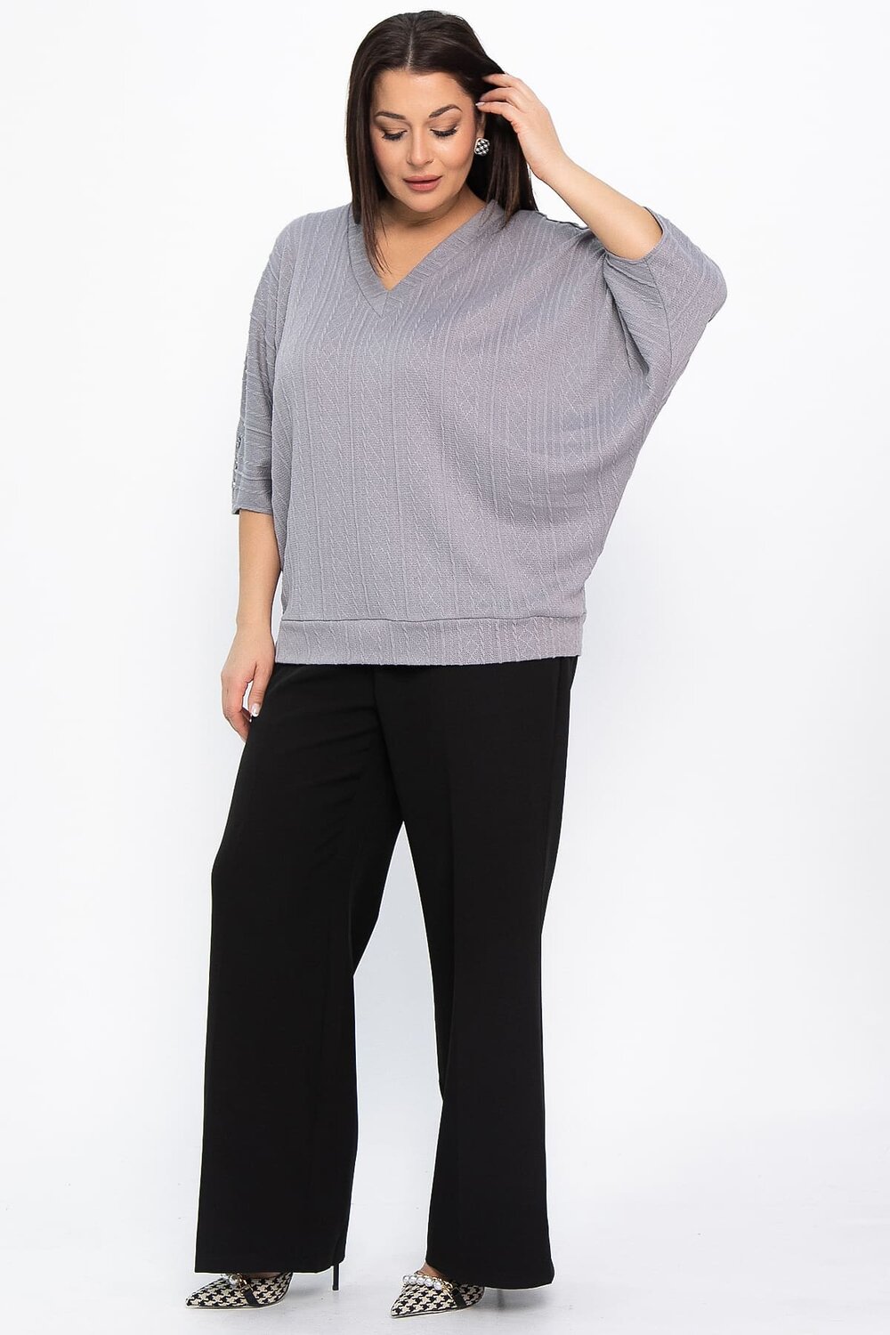 LT Collection Блуза 569795 Б14820-4М серый