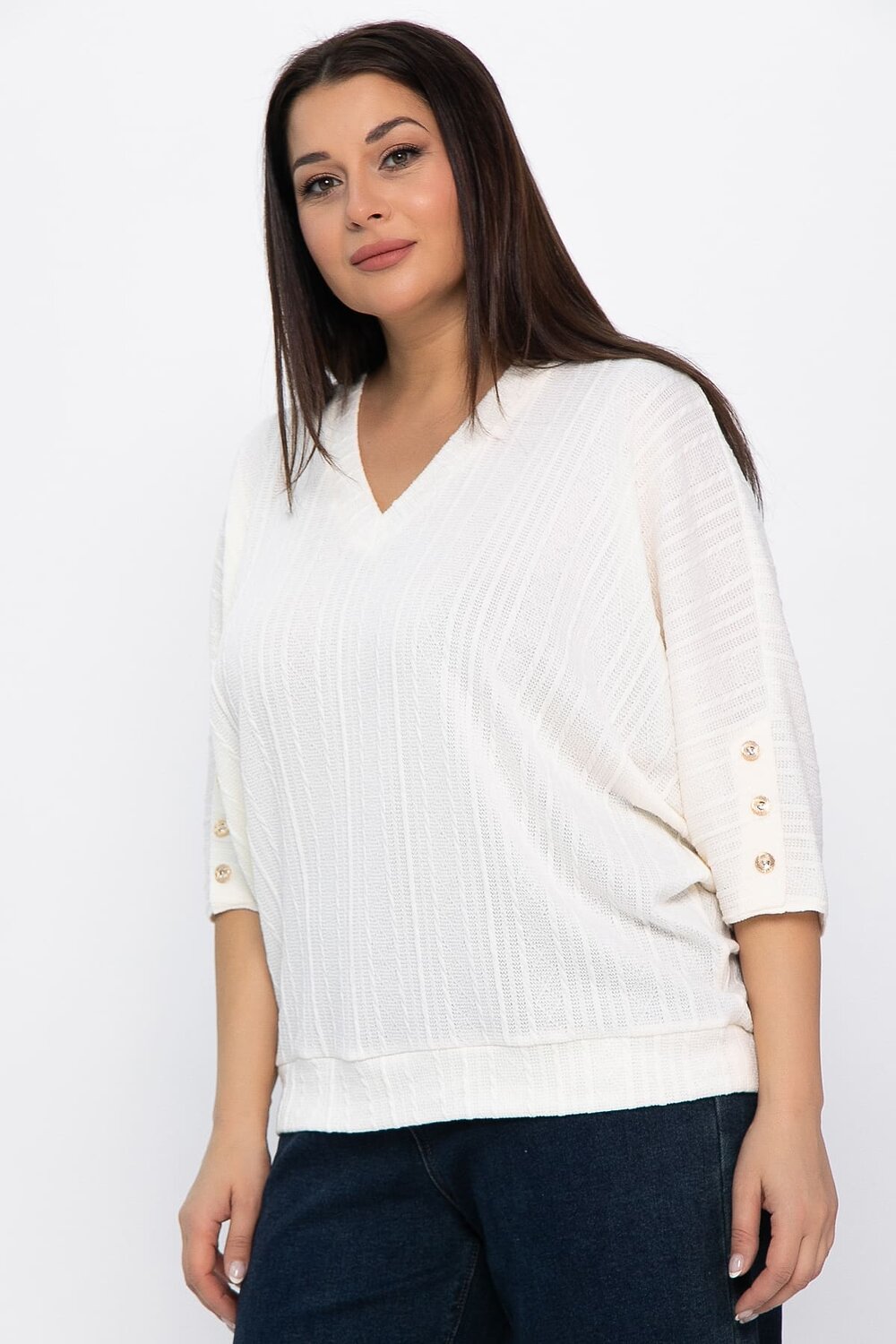 LT Collection Блуза 569796 Б14819-4М молочный