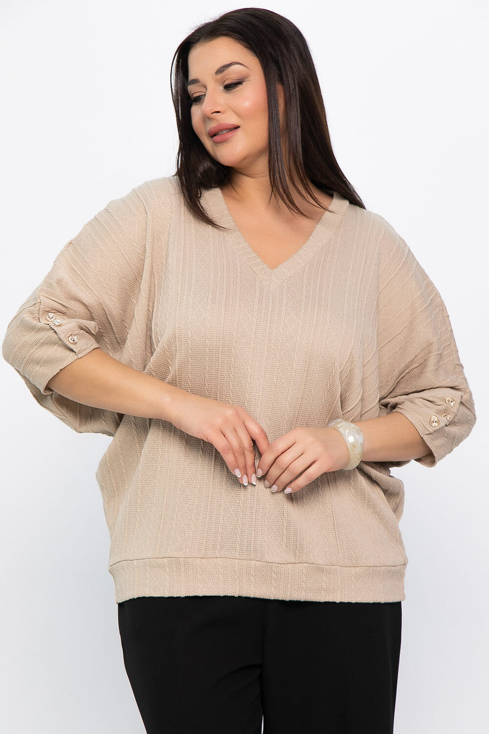 LT Collection Блуза 569797 Б14818-4М бежевый