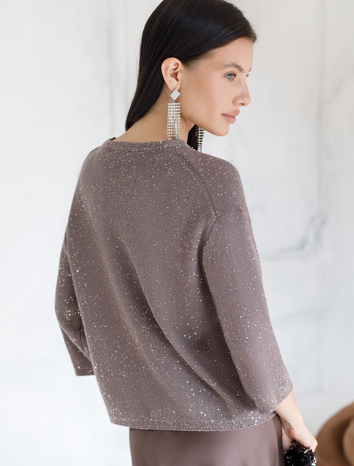 VILATTE Джемпер 569808 D39.363 кофейный