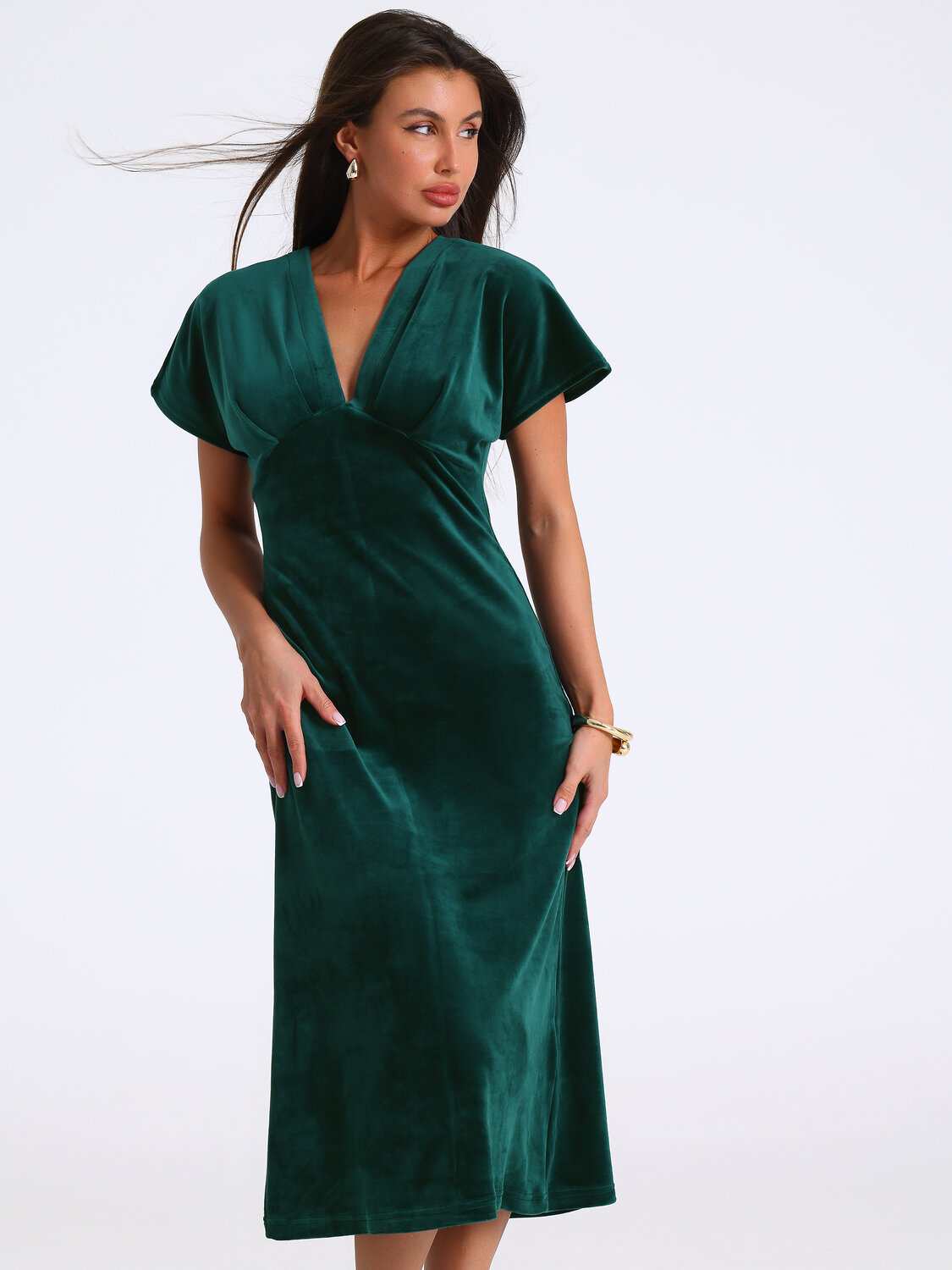 Апрель Платье 569820 1ЖПК4893636 изумруд