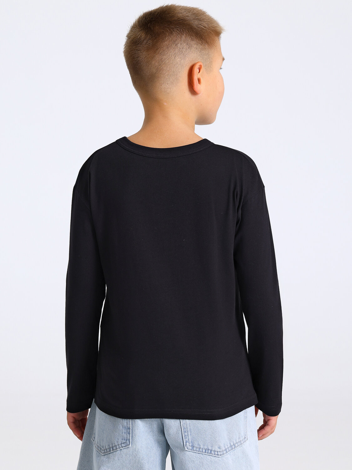 Апрель Лонгслив 569823 2ПДЛД5865001н черный+полоска белый+синий