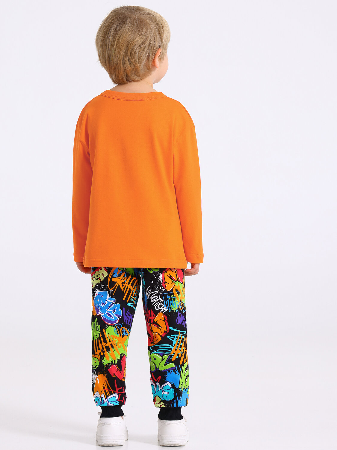 Апрель Комплект 569832 2ПДБ5797001н оранжевый9+яркие надписи на черном+черный / Забавный монстр