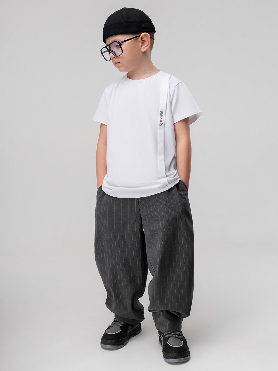 Bodo Брюки 569948 6-638MU серый (белый)