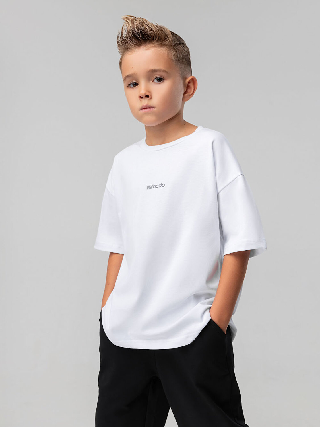 Bodo Футболка 569986 4-460MU белый (темно-серый)