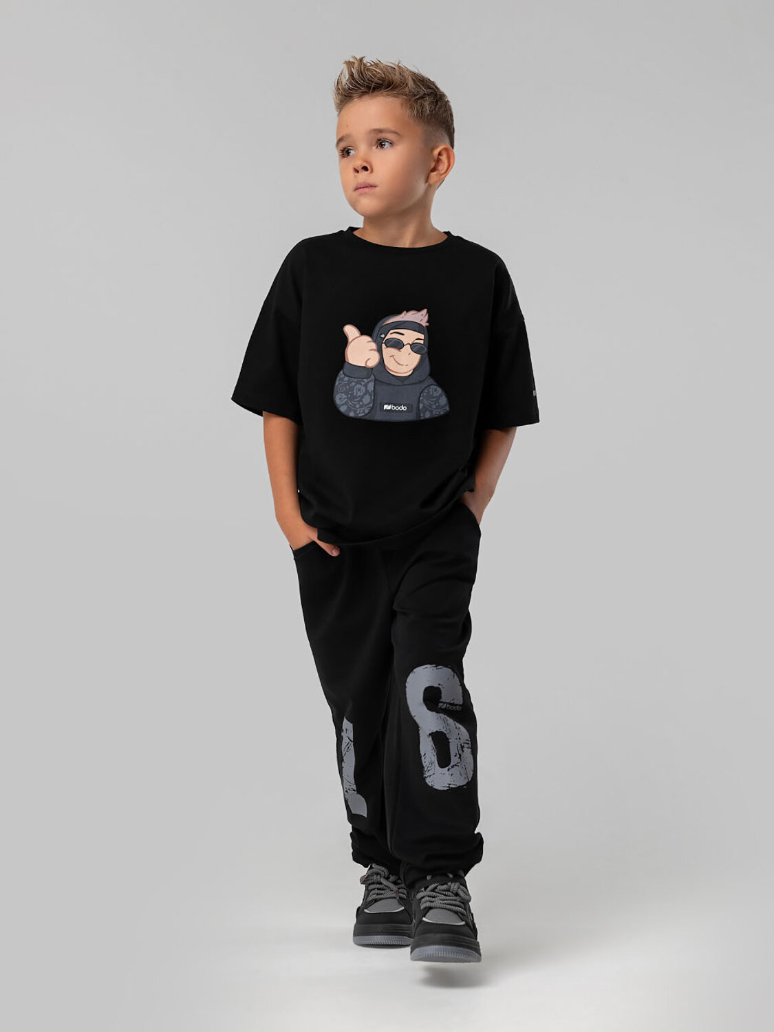 Bodo Футболка 569989 4-460MU черный (графит)