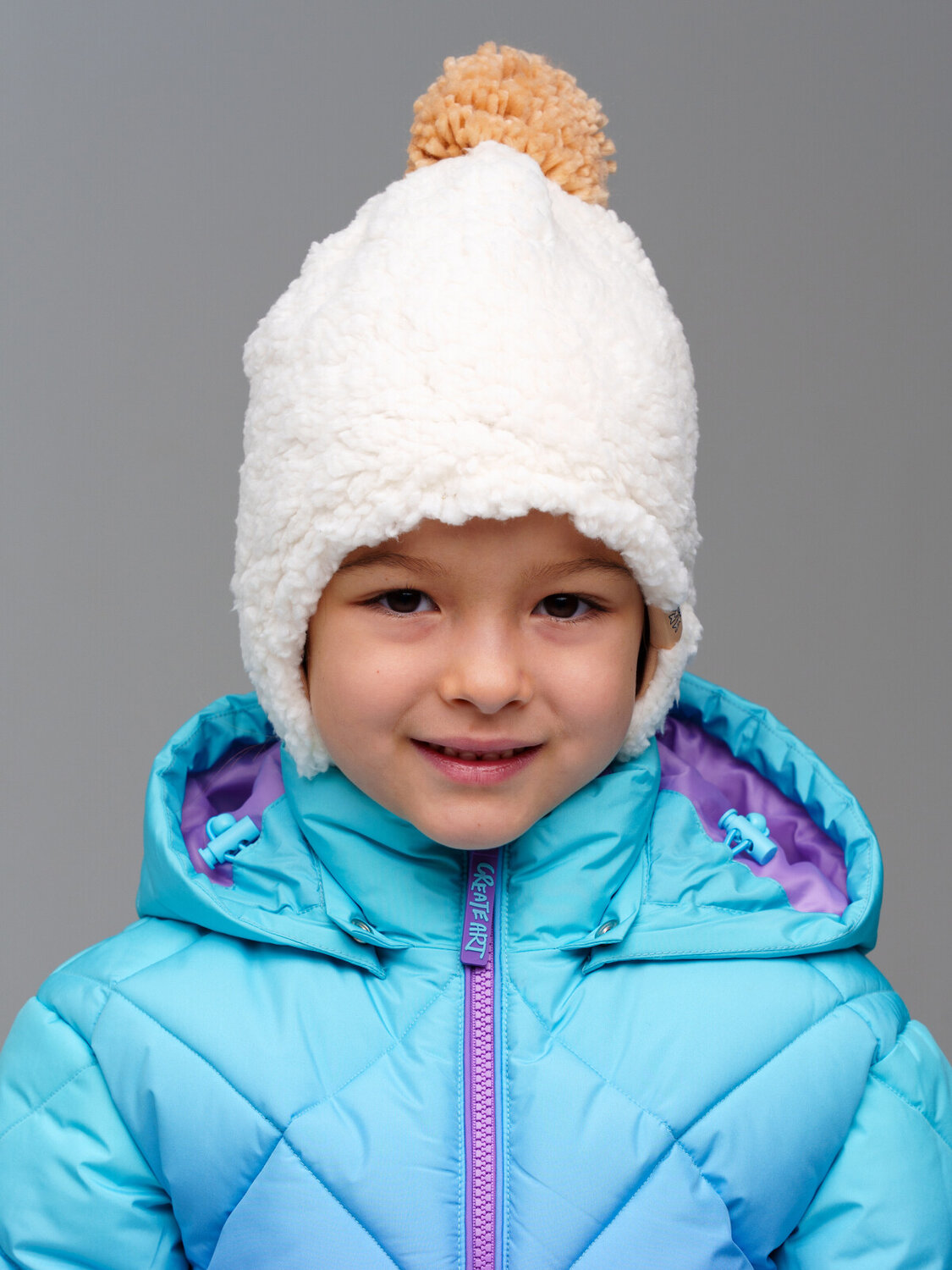 PLAYTODAY Шапка 570024 32422208 молочный,коричневый