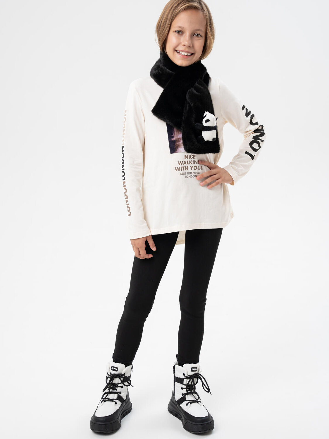 PLAYTODAY Шарф 570189 32521048 белый,черный