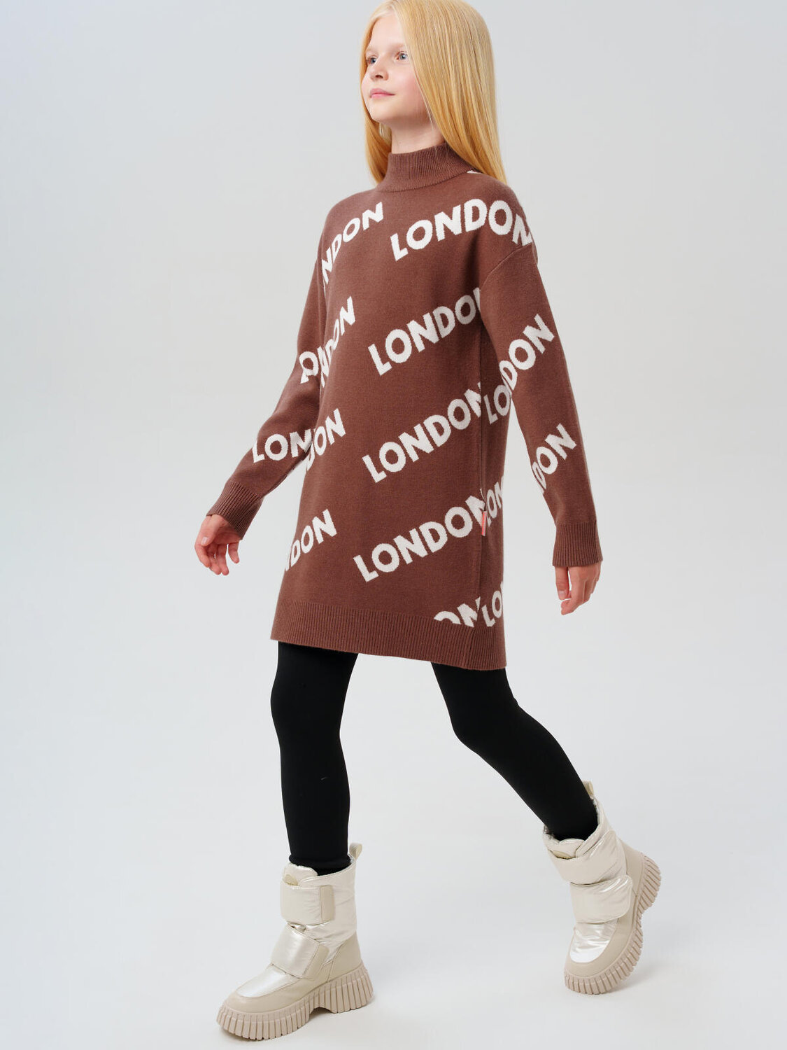 PLAYTODAY Платье 570210 32521471 коричневый,белый