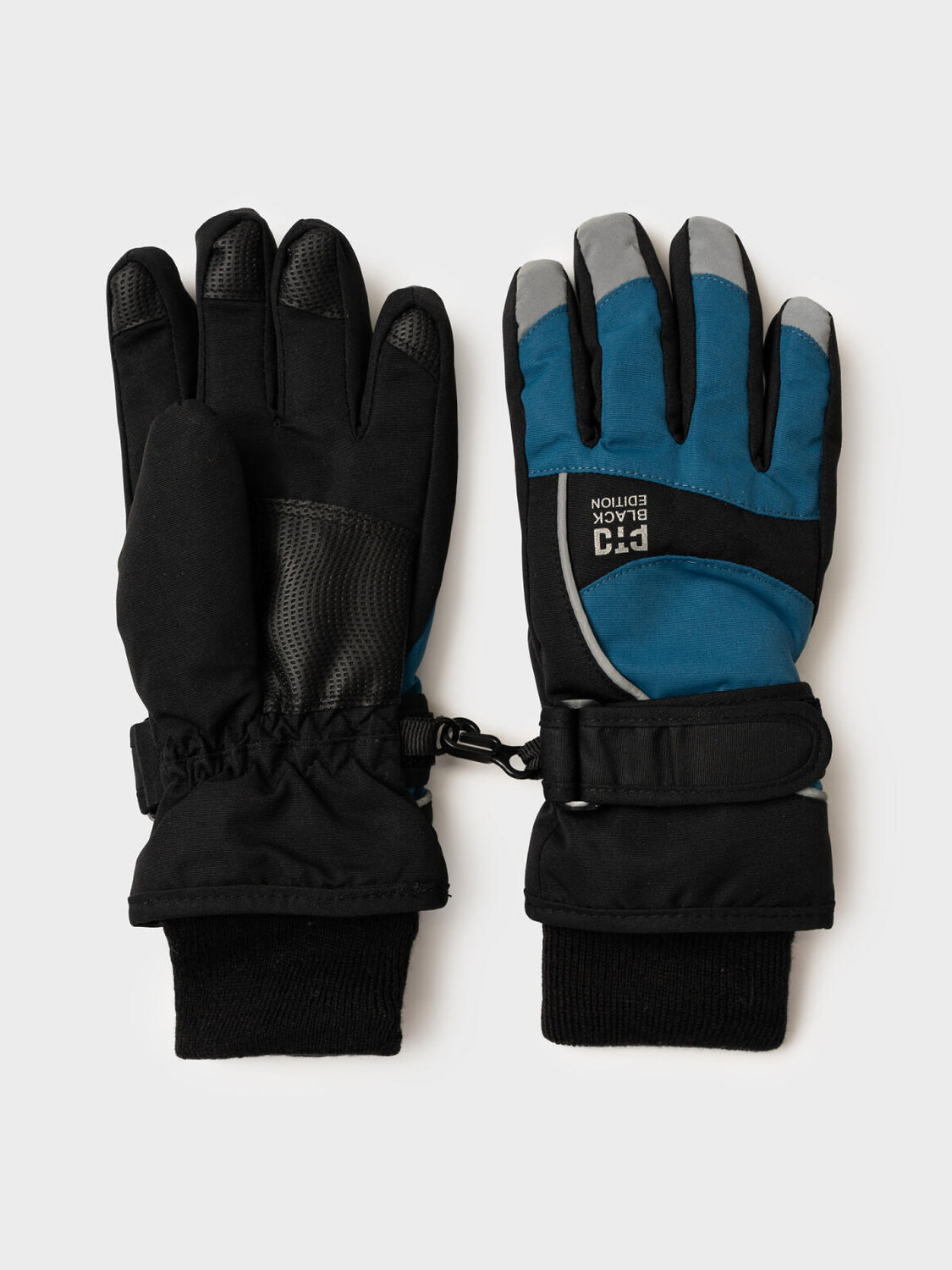 PLAYTODAY Перчатки 570222 32511464 черный,тёмно-синий,светоотражающий